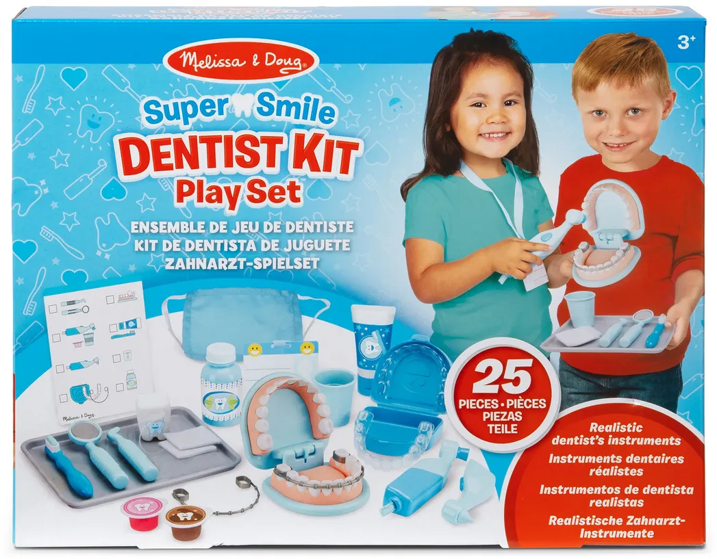 Melissa & Doug Super Smile Dentist Kit Play Set (25 Piece)