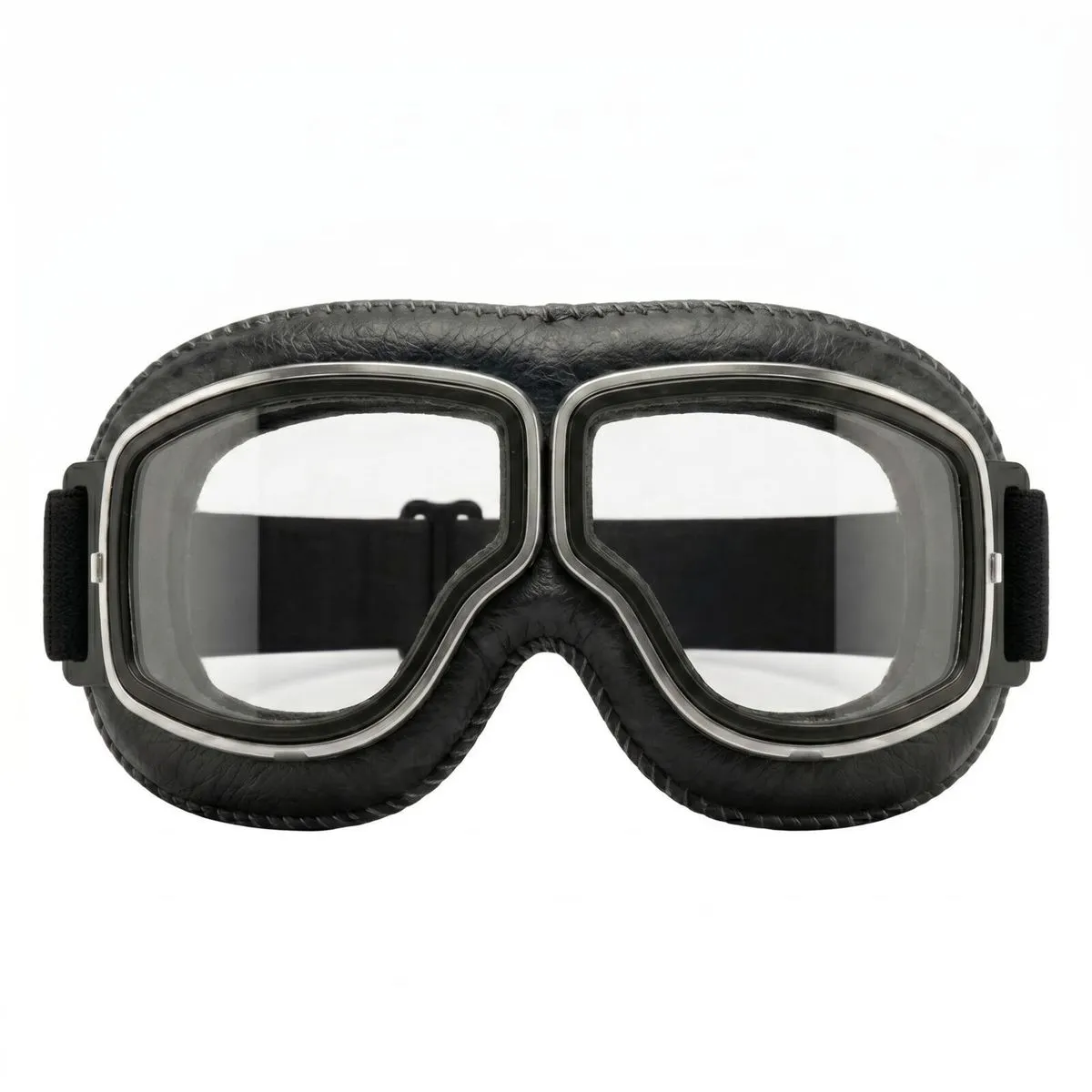 Over Glasses Vintage Aviator Motorcycle Goggles with UV400 Clear Lens