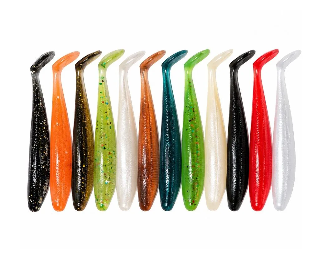 12 Piece Multi Colour Soft Fishing Lures Compatible with Fishing Rods
