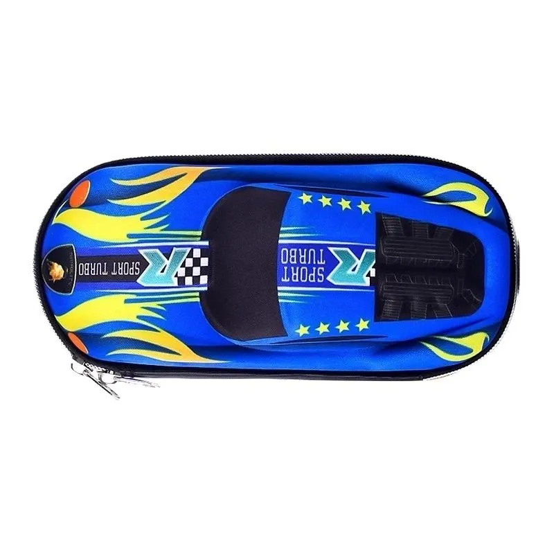 3D Car Pencil Case Large Capacity Waterproof Stationery Box - Blue