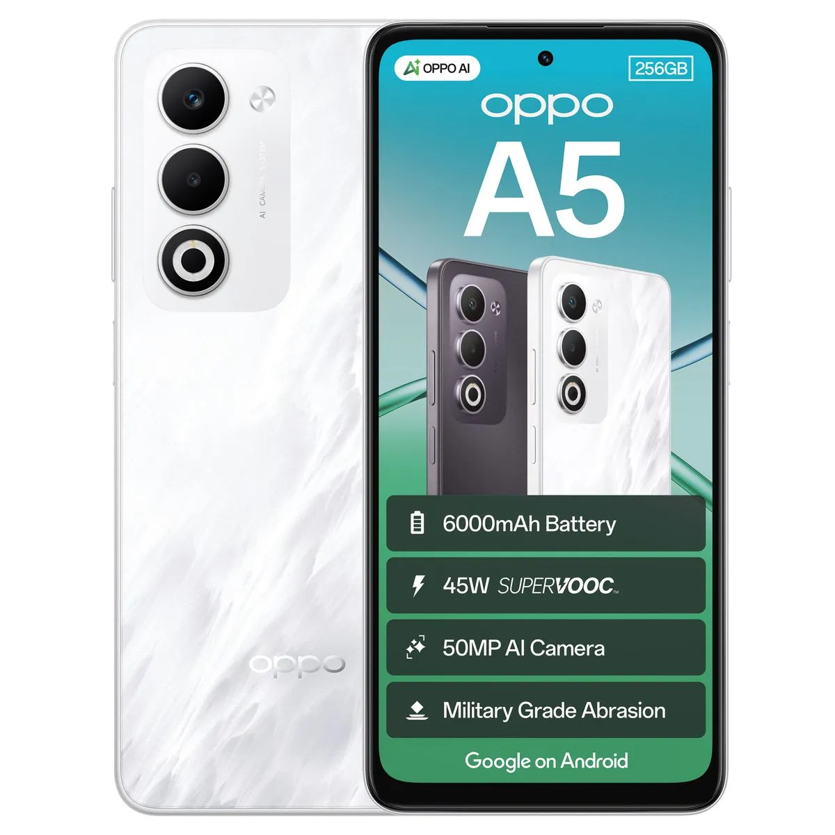 OPPO A5 256GB LTE Dual Sim - Mist White