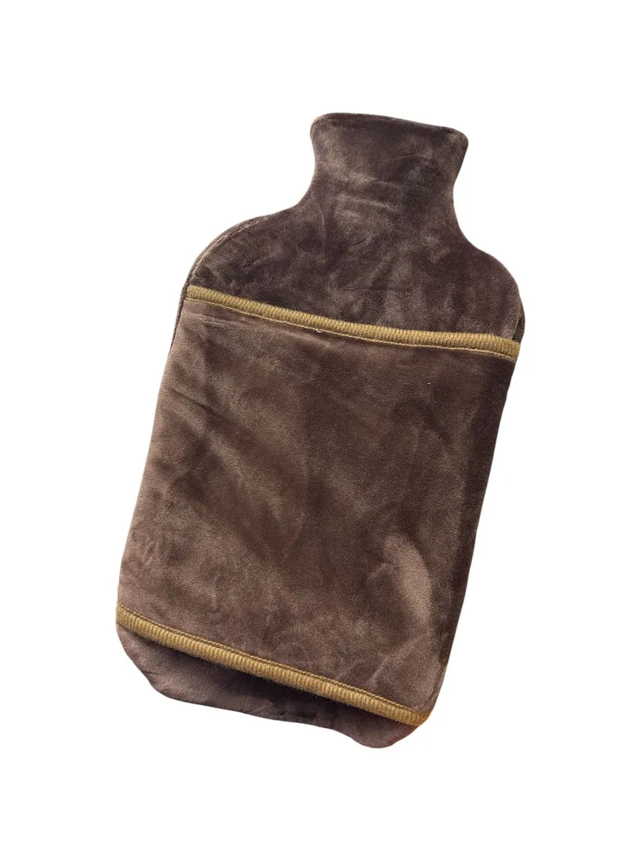 2L Water-Filled Hot Water Bottle-YZC-18 - Dark Brown