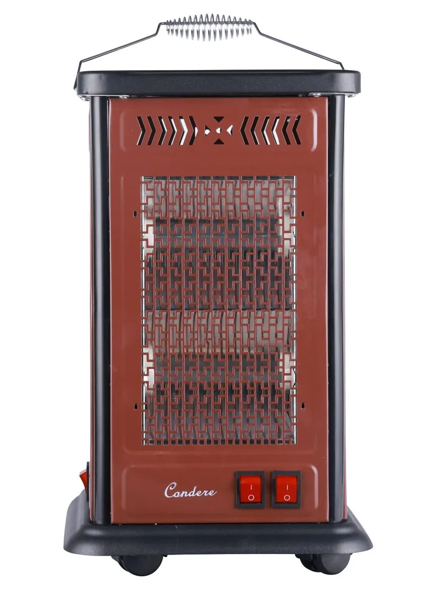 CONDERE Electric Heater,5 Faces Heater ZR-0023 Brown,Quartz Tube Heater,
