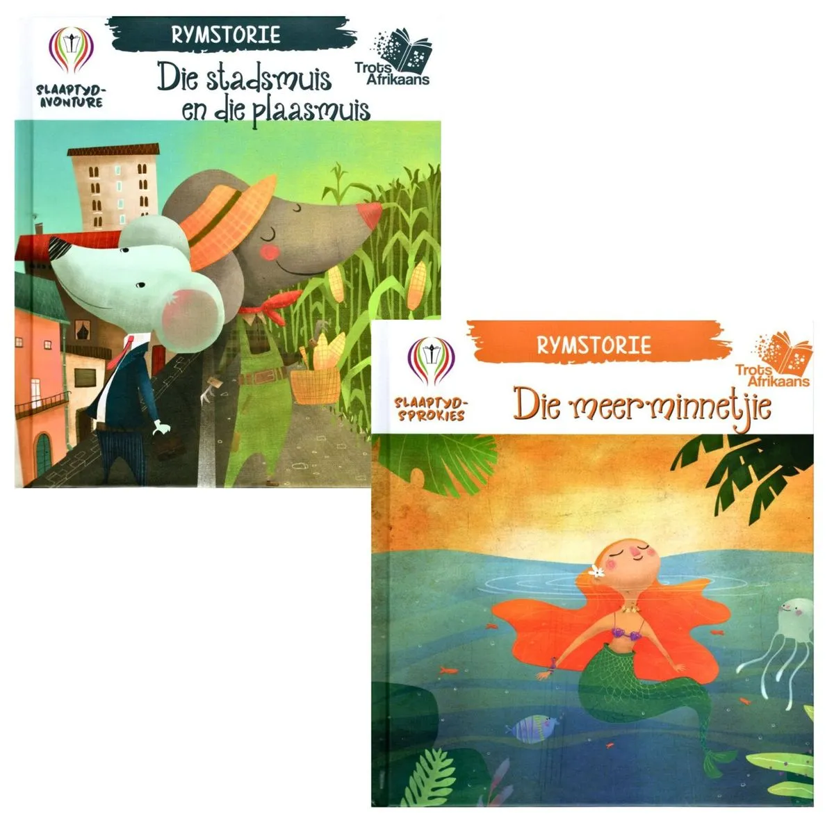 Trots Afrikaans Rym Stories - Stel van 2 Boeke - Die Stadsmuis en Meermin