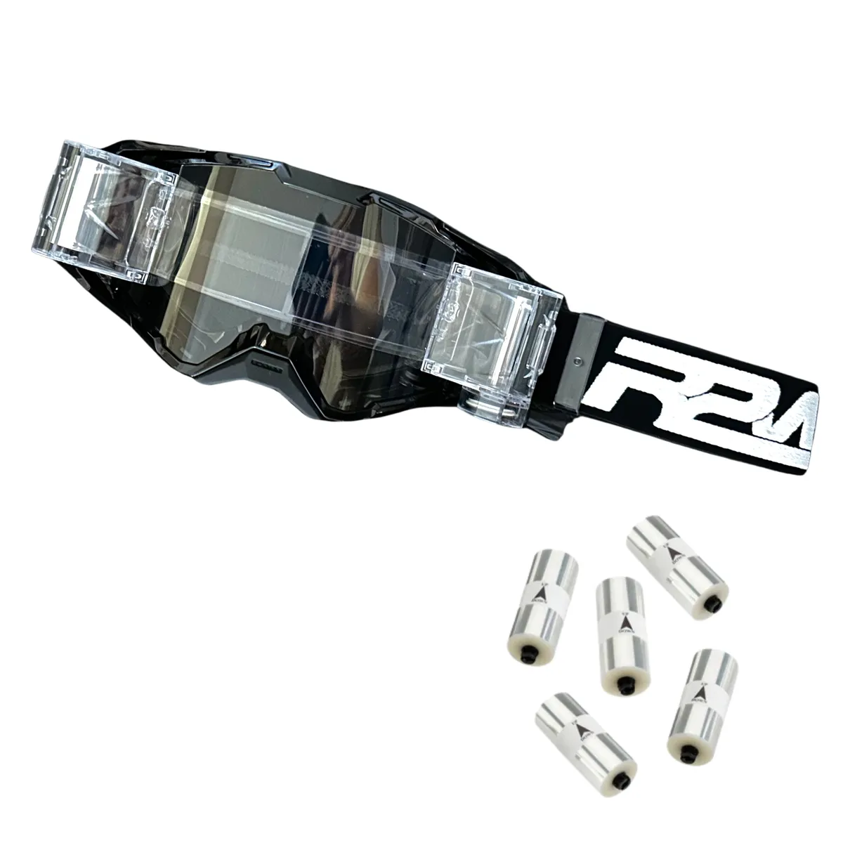 R2W The Volt Roll Off System Goggles + 5 Pack Roll Off Films - Black