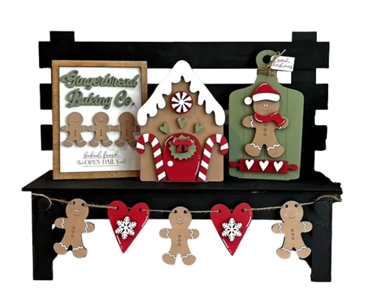 Gingerbread Bench Christmas decor