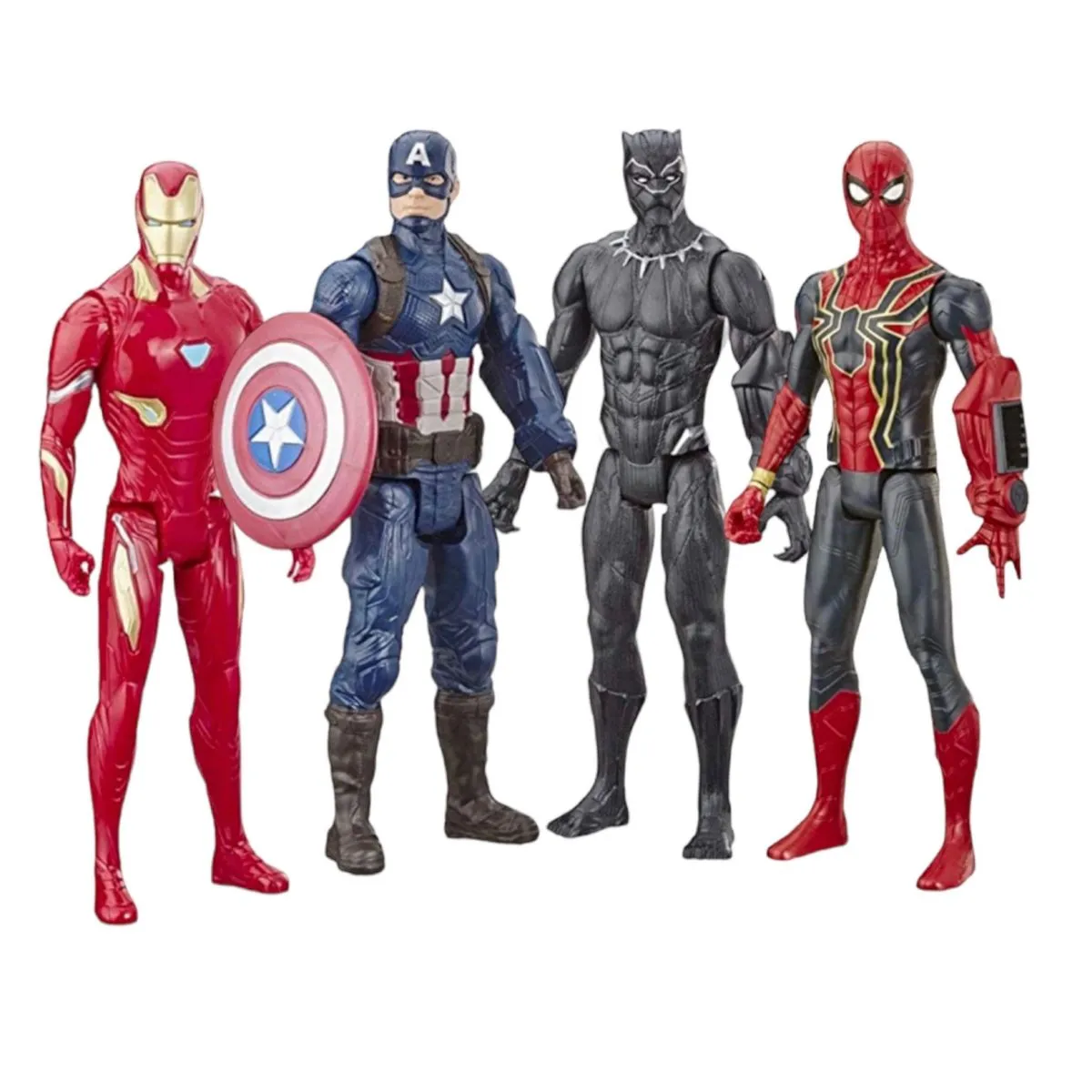 Avengers Figures, Captain Ameria, Iron-Man, Spider-Man, Black Panther