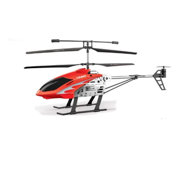 Electric RC Helicopter Toy Ready to Fly for Indoor Outdoor Use (Red)