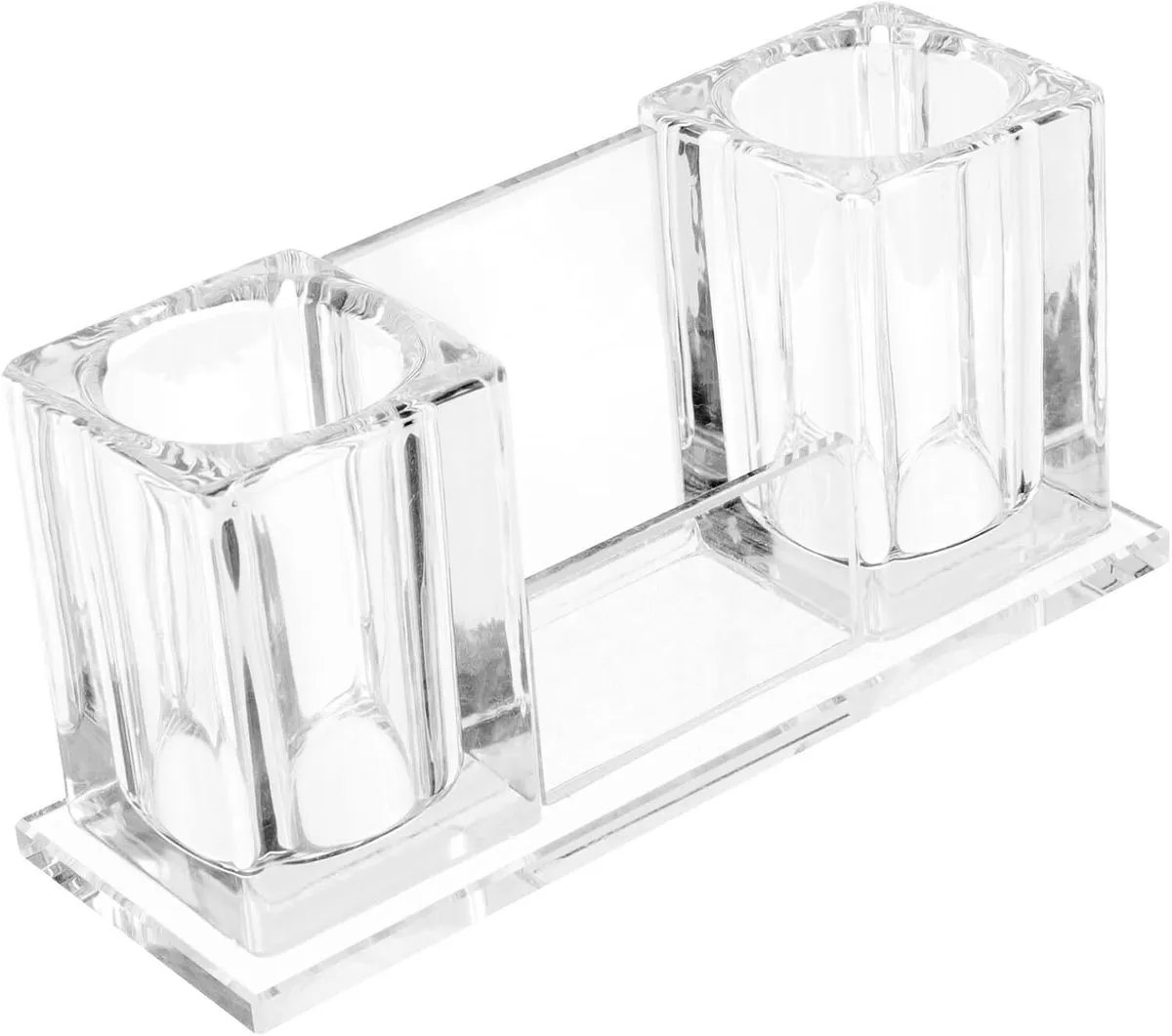 Crystal Glass Desktop Microphone Stand Base Holder For Ktv, Office And Home