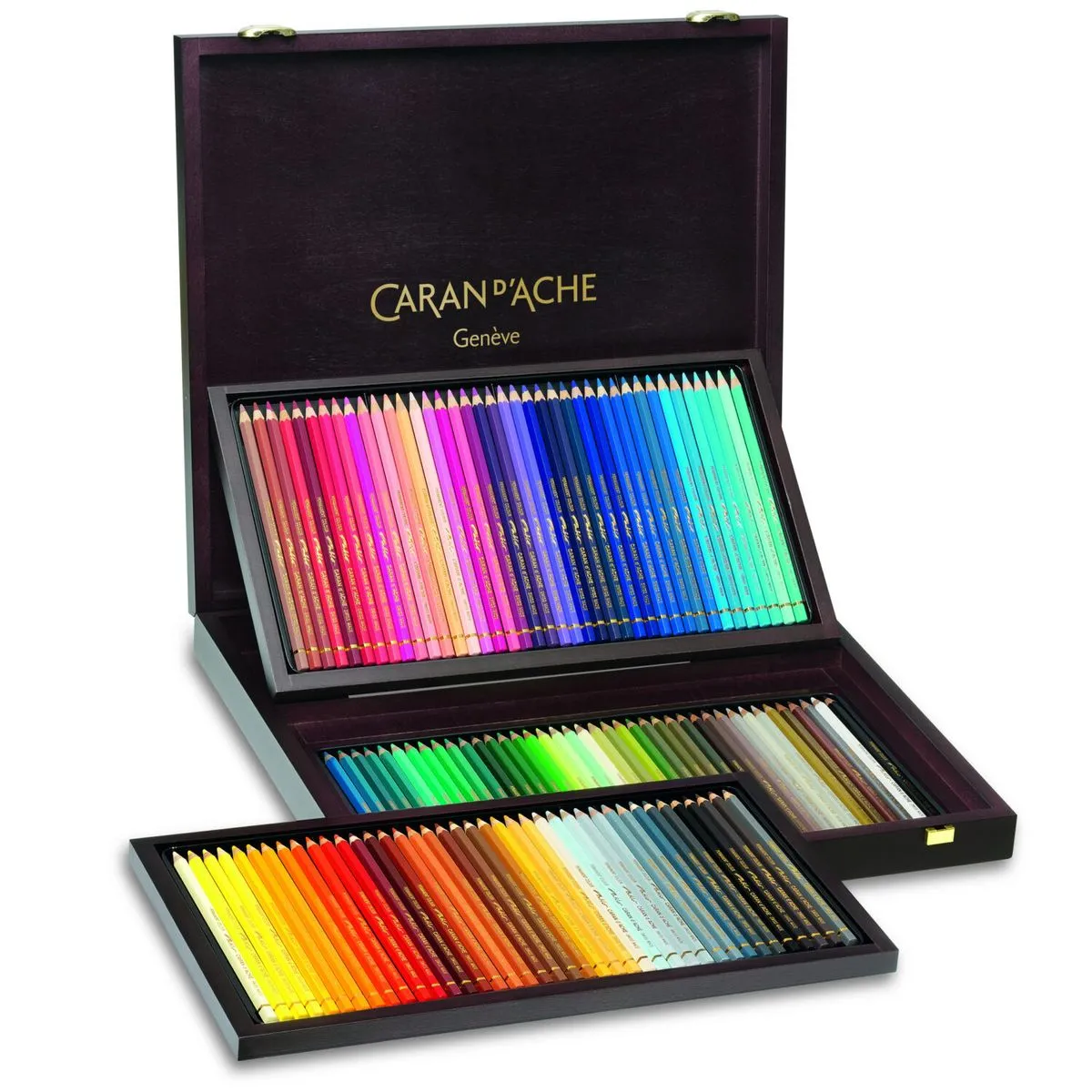 Caran D'Ache Pablo coloured pencils, 120 pencil wooden box set