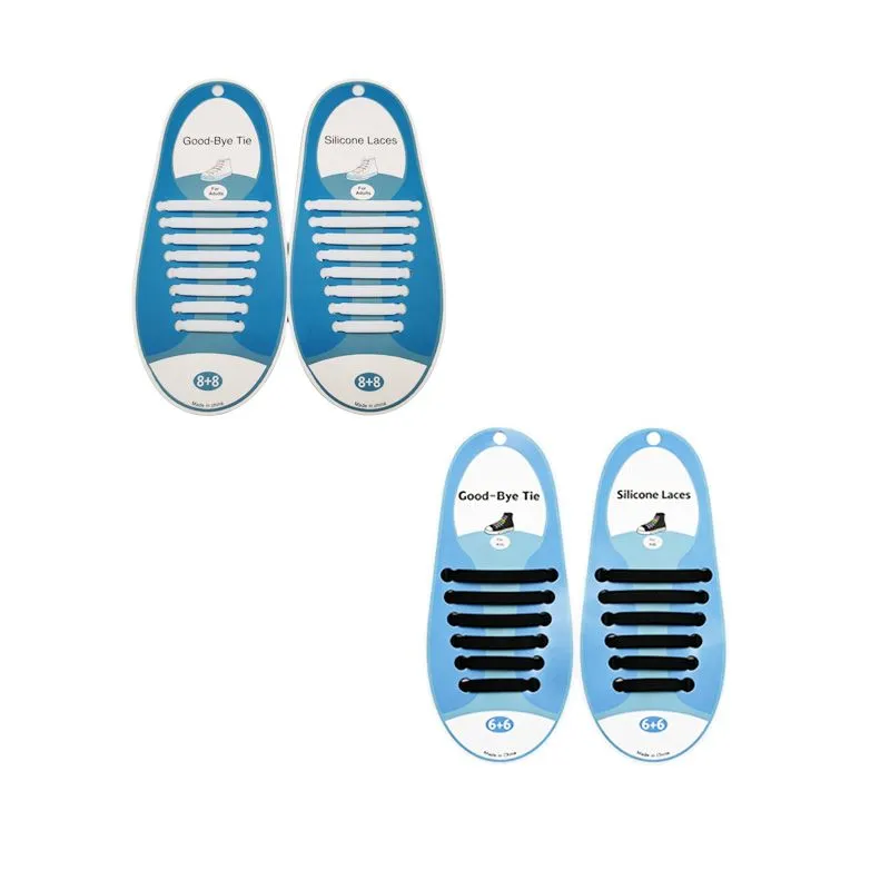 No-Tie Silicone Speed Shoelaces Set-Shoelaces for Adults and Kids Stretchy