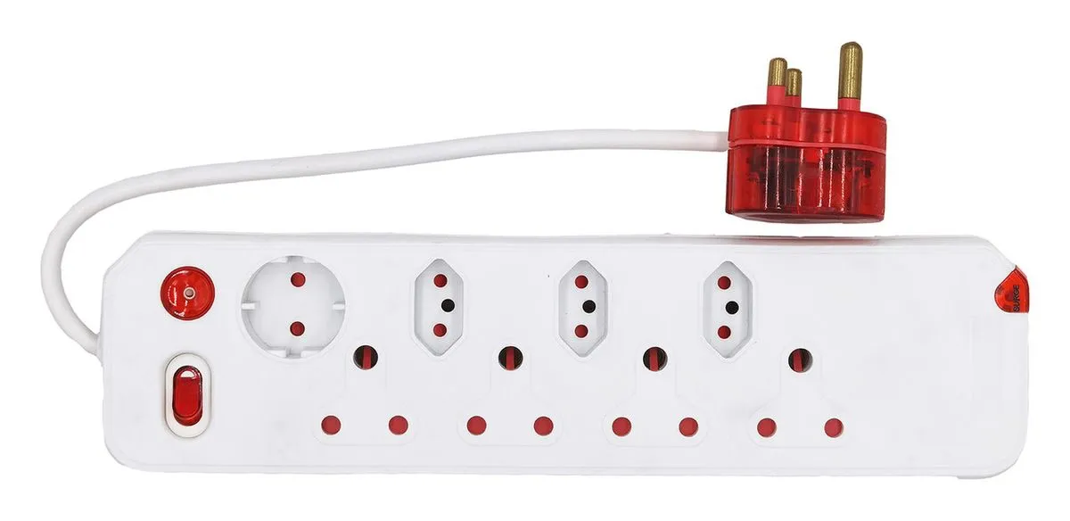 Electricmate - 8 Way Single Switch High Level Surge Multiplug