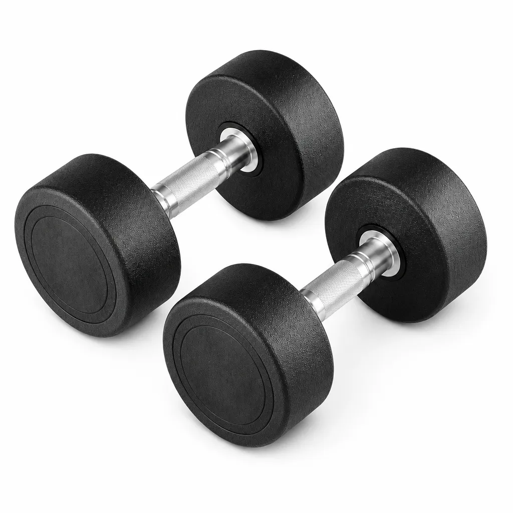 Dumbbells 12.5KG Pair with Textured Grips and Rubber-coated with 12KG