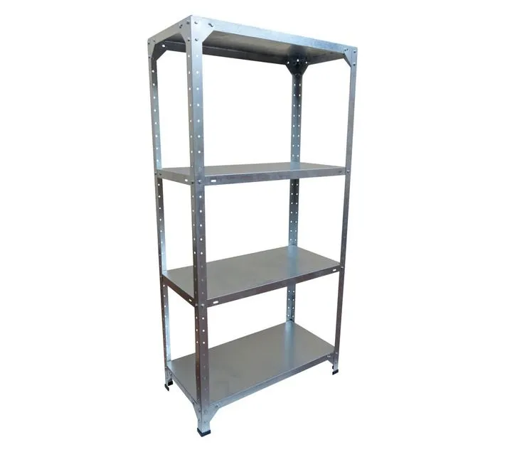 4-Tier Galvanized Shelf - Silver