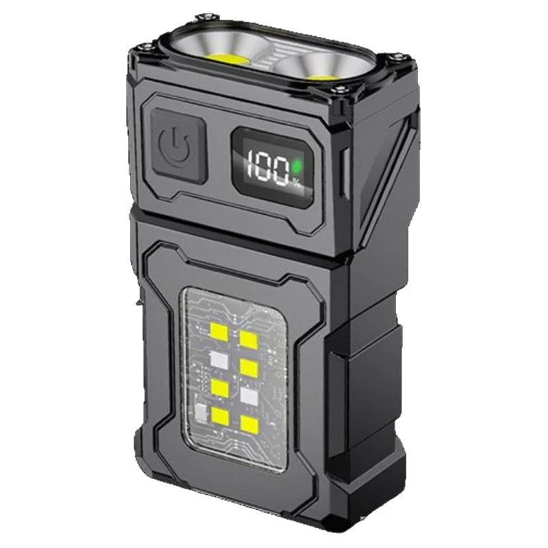 Strong Light, Magnetic Attraction, Rotatable Outdoor Lighting Flashlight