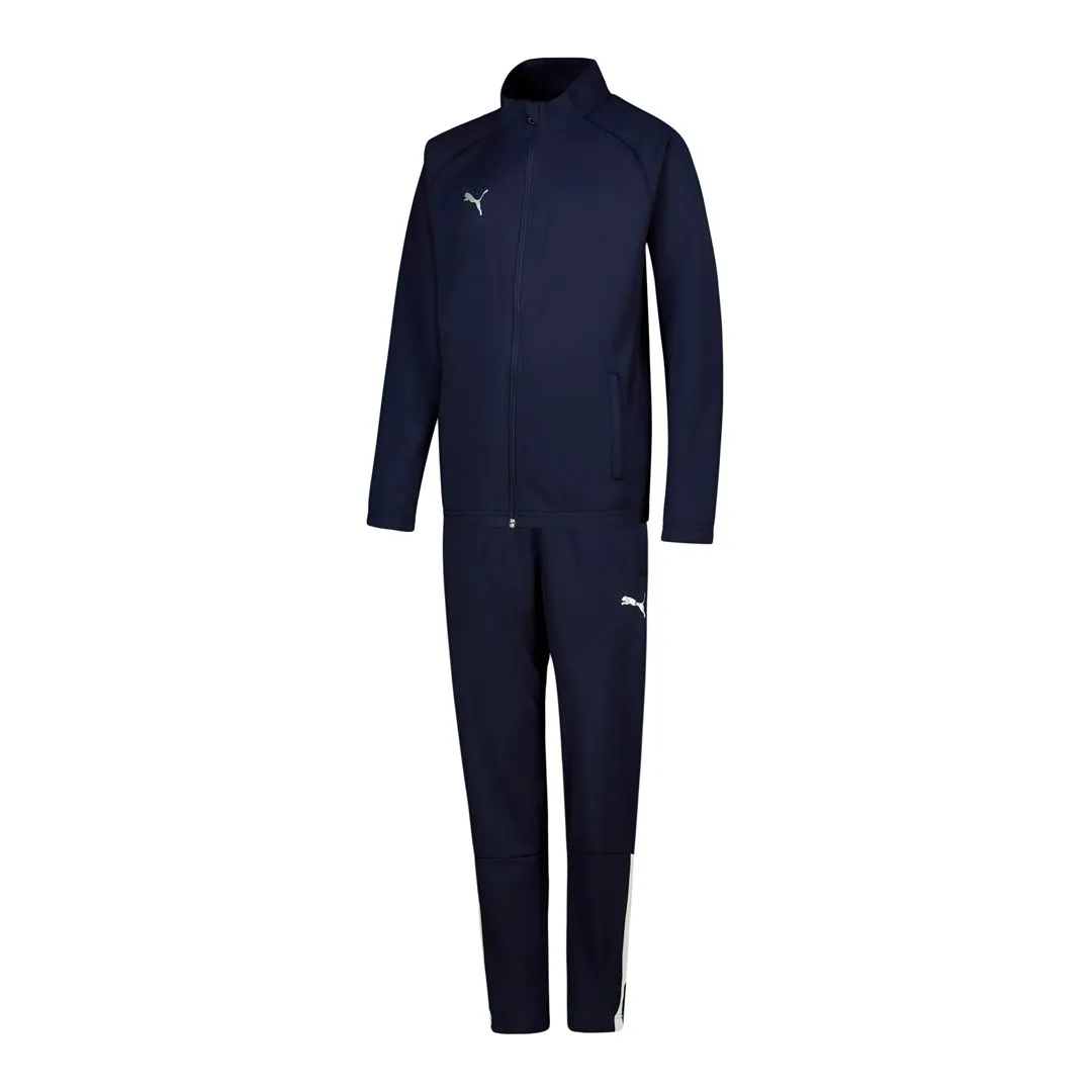 Puma Boys' Forever Faster Poly Training Football Tracksuit - Navy