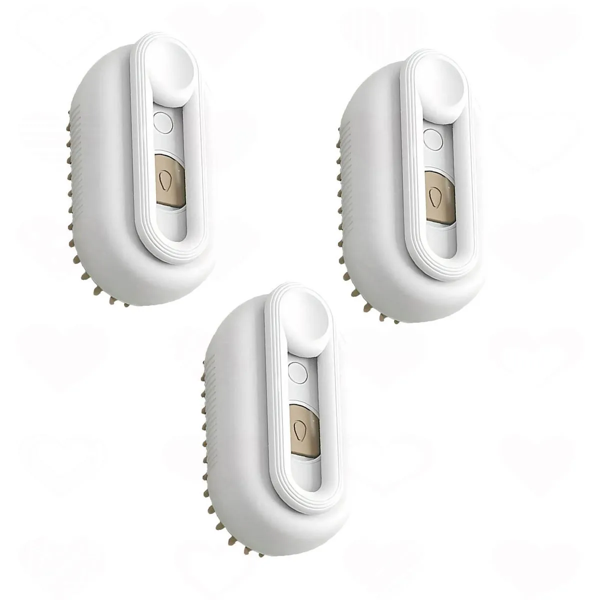 3Piece Cat Steam Brush for Shedding, USB Rechargeable Grooming Brush