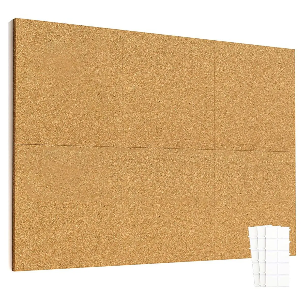 12Inch x 12Inch Cork Tiles 6 Pack Cork Boards for Wall