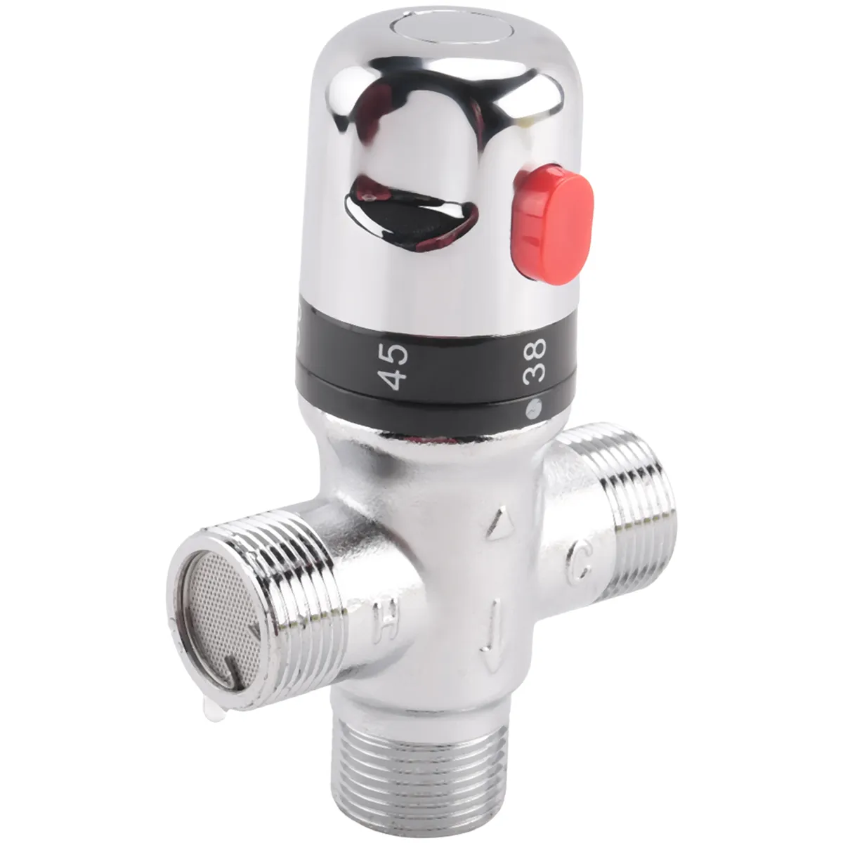 Copper 3-Way Thermostatic Mixing Valve 3/4 Inch Solar Compatible with None
