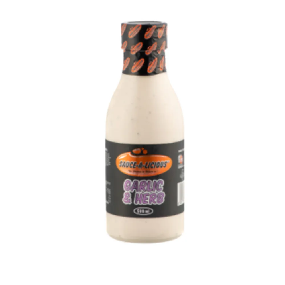 6 x 500ml - Sauce-a-licious - Garlic & Herb - Condiments And Sauces