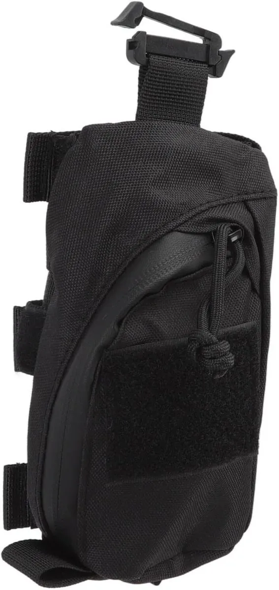 Nylon Canvas Backpack Strap Pouch, Quick Access Cellphone Pocket, Double