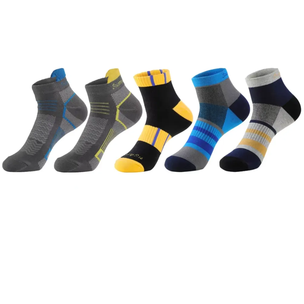 5 Pairs Outdoor Sports Socks Men Running Short Cotton Summer Male Gifts