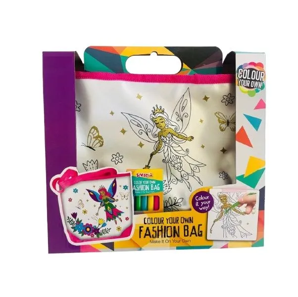 Arts & Crafts - DIY Colour Your Own Fashion Bag - Princess Fairy