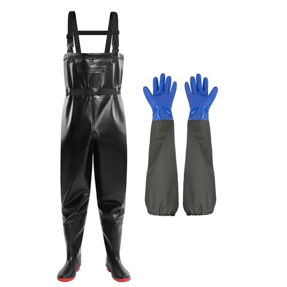 Chest Waders - Fishing & Hunting Waterproof One-Piece with Built-in Boots