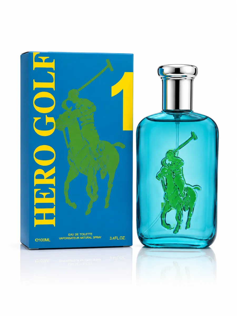 Hero Golf Blue Eau de Toilette for Men - Fresh Aquatic Scent 100ml