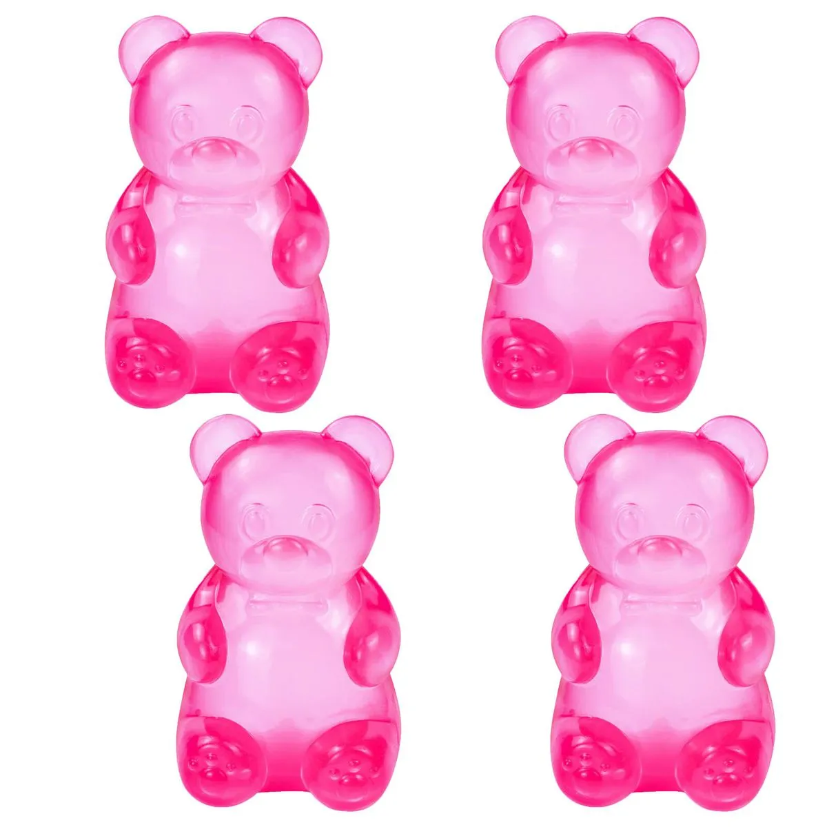4 Piece Gummy Bear Squishy, Stress Bear Taba Squishy, Squishy Toys for Kids