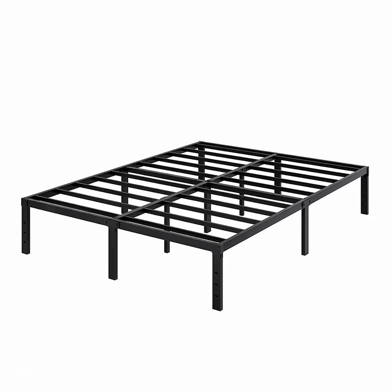 Queen Size Metal Platform Bed Frame with Steel Slat Support