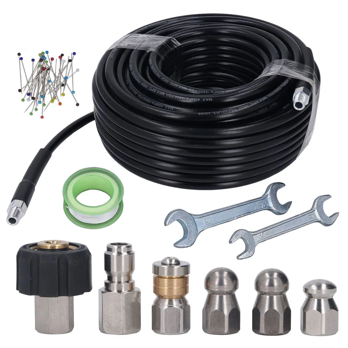5800PSI Sewer Ketter Kit with 100ft Hose