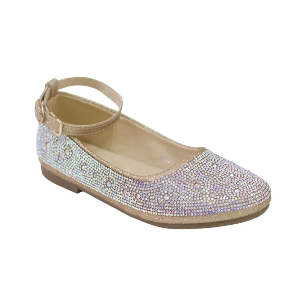 Lamara Paris Rosey Girls Diamante Ballerina Champagne