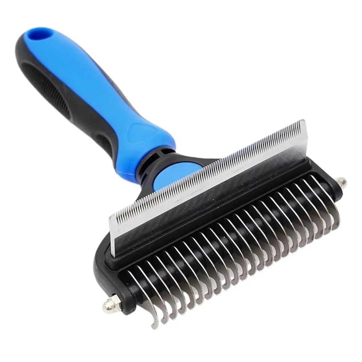 2-in-1 Pet Grooming Brush for Cats & Dogs, Dematting & Deshedding Comb