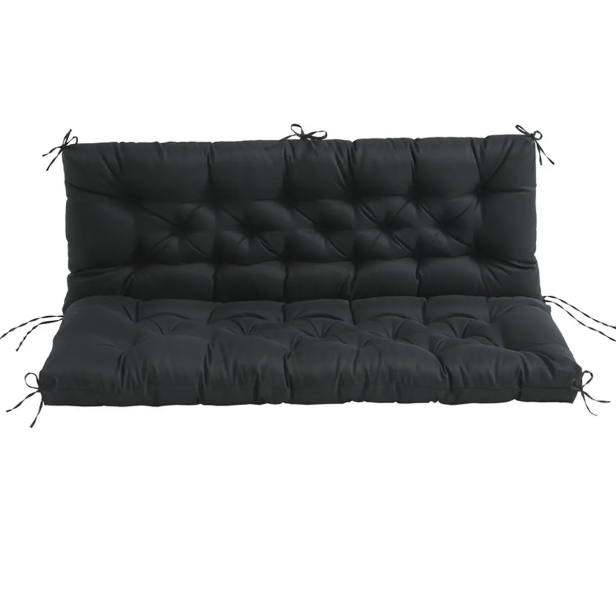 Outdoor Cushion for Bench Hanging Chair Cushion Oxford Fabric Swing Cushion - Black