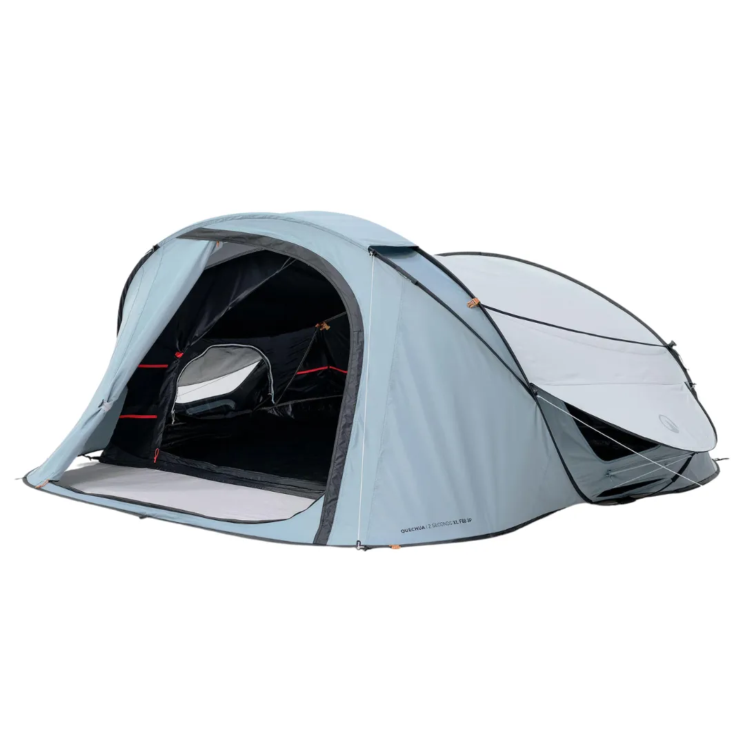 Quechua 2 Seconds Pop Up Tent - XL Fresh & Black - 3 Person (2024/25 Model)
