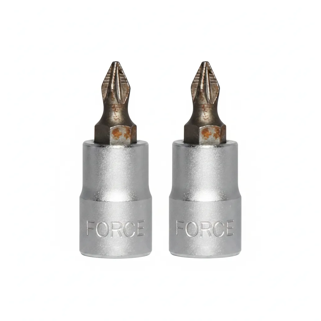Force 1/4 Inch Pozi Bit Socket PZ2 for Screwdrivers and Power - 2 Pack