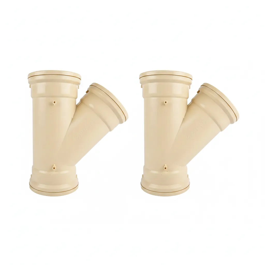 Polypropylene 45-Degree Junction 110mm for Plumbing Applications - 2 Pack