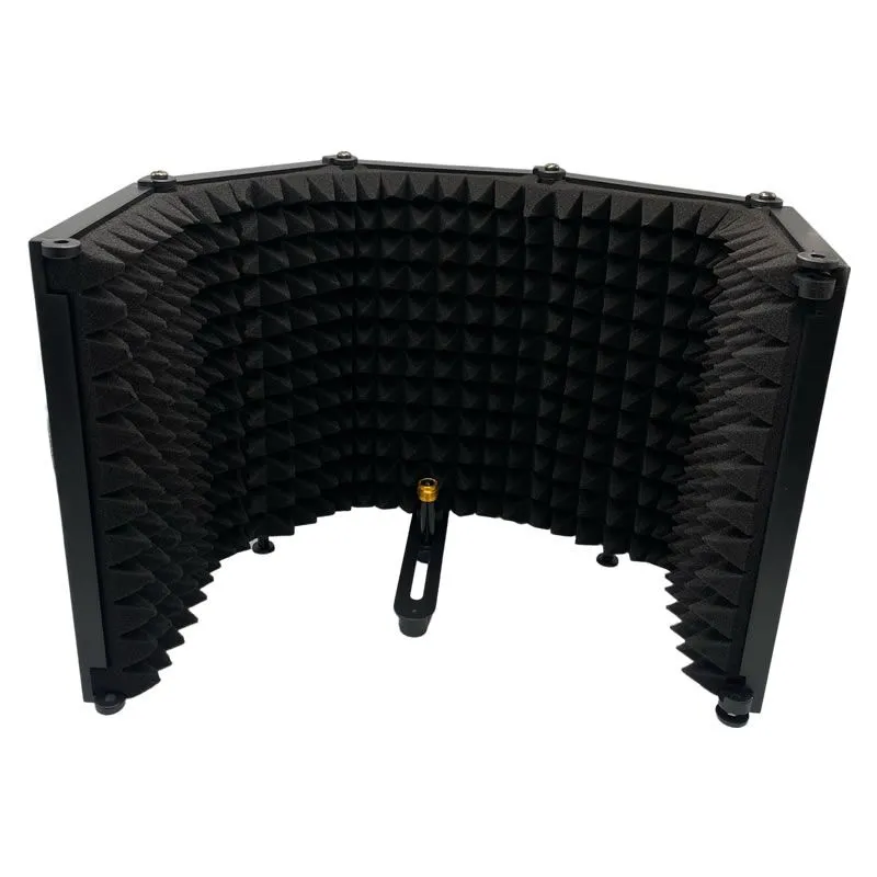 Portable and Collapsible 5-Panel Microphone Isolation Shield XF0132