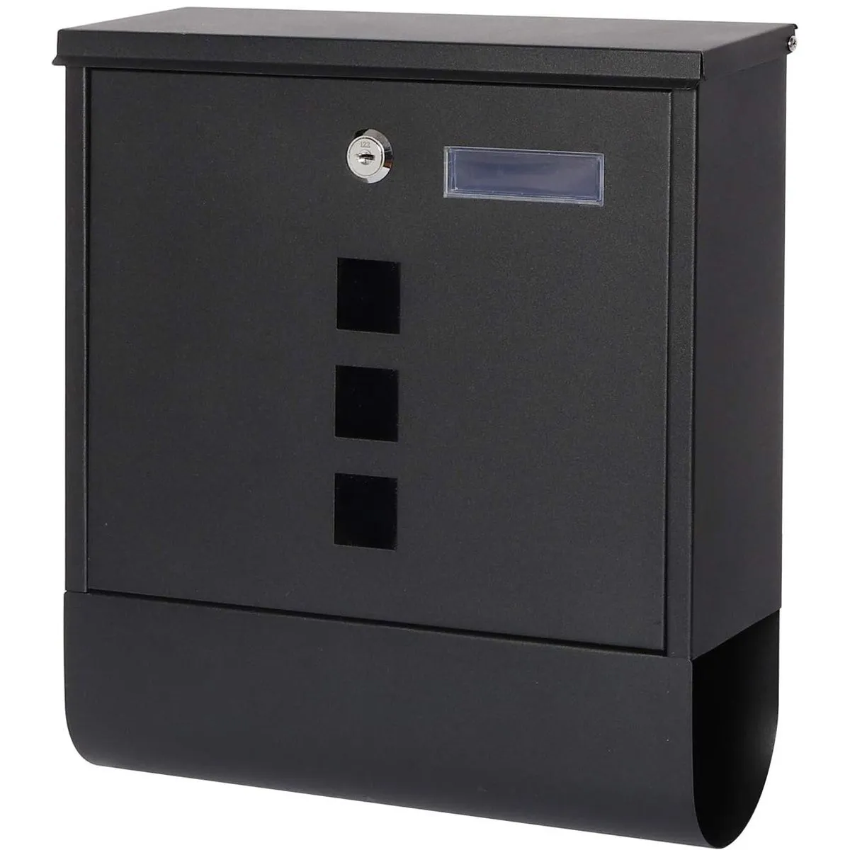 Large Stainless Steel Wall Mounted Mailbox, Lockable Letter Box with Keys