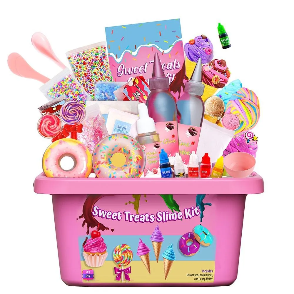 Colorful Slime Kit for Ages 8-15 Girls Ice Cream DIY Play Kit