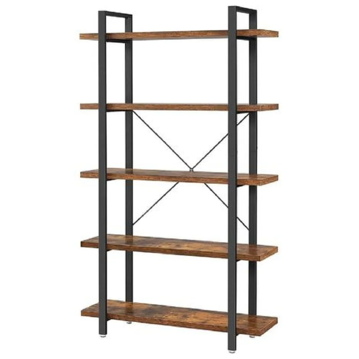 LAZAVA 5-Tier Living Room Bookcase Open Display Storage Organiser