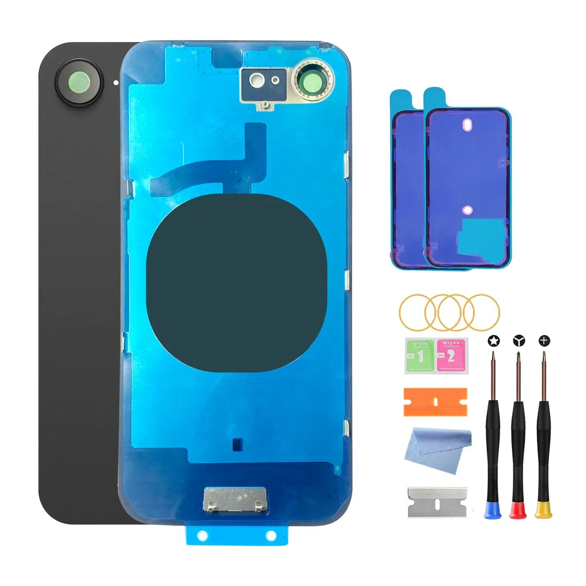 Back Glass Replacement Compatible with iPhone 16E with Magesafe - Black