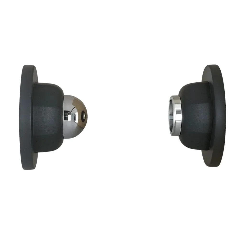 2 Pack- Heavy-Duty Wall & Floor Mount Magnetic Door Stopper - Black
