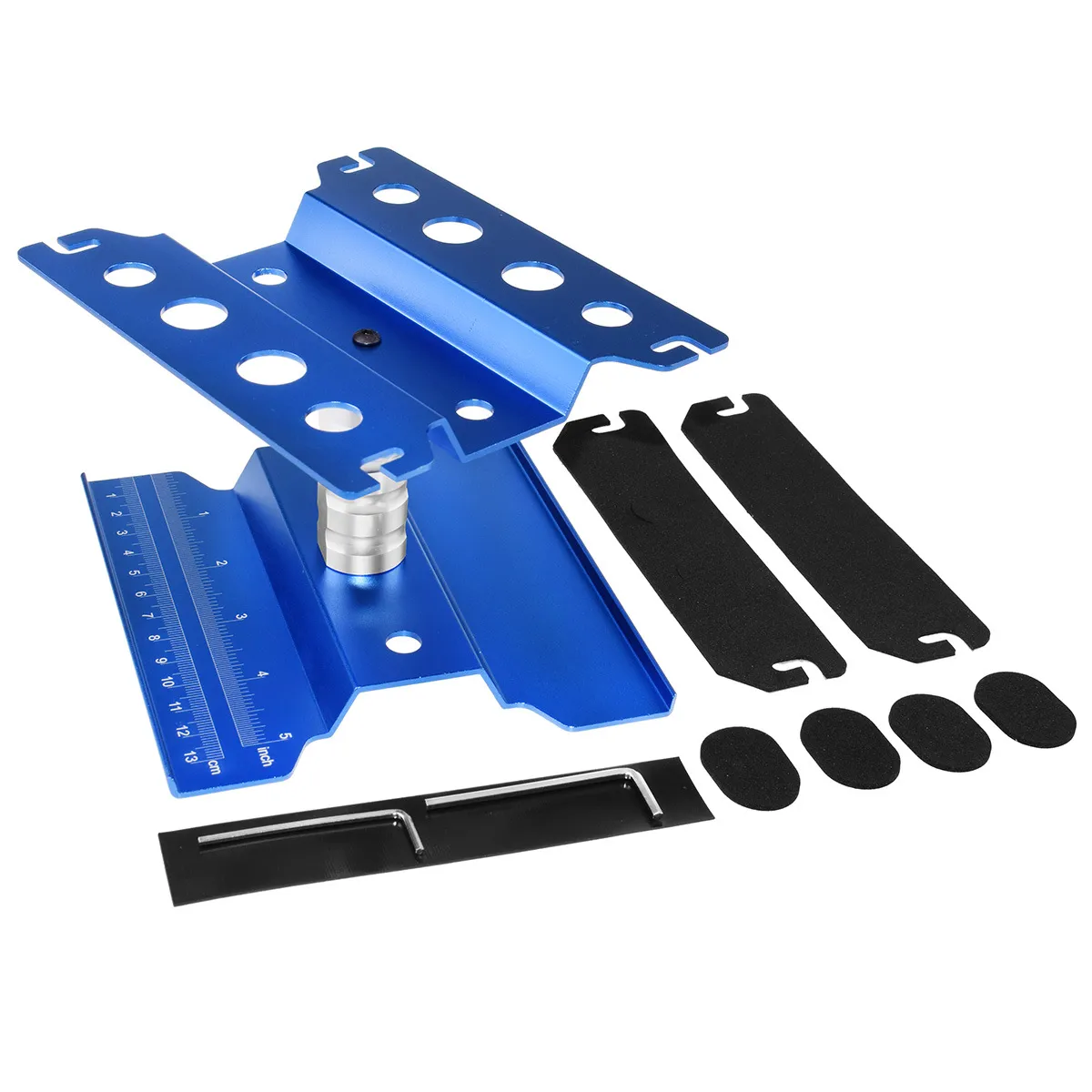 Repair Station Work Stand Assembly with 1/8 1/10 1/12Scale RC Cars - Blue, Black