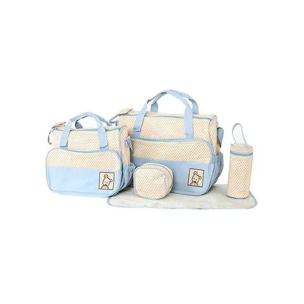 Multifunctional Baby Changing Diaper Handbag 5 Piece Set - Blue
