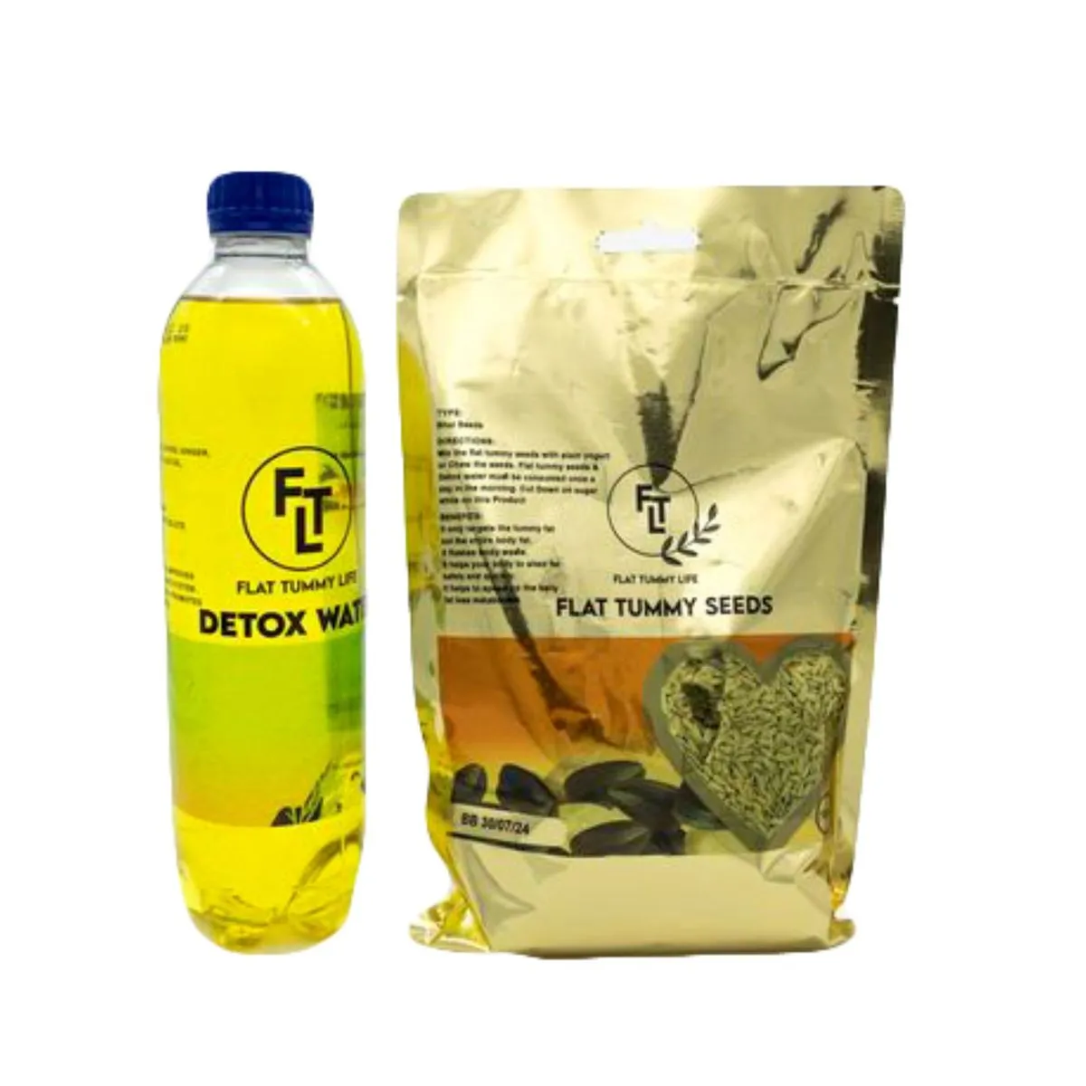 Flat Tummy Seeds and Detox Water Combo