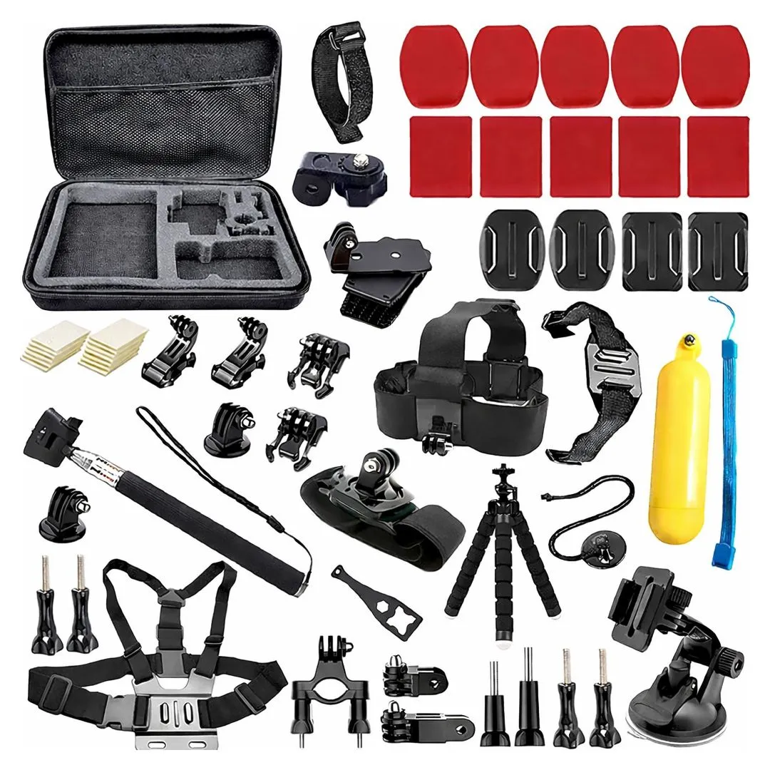 54 in 1 Action Camera Accessories Kit for GoPro Hero& DJI Osmo with Case