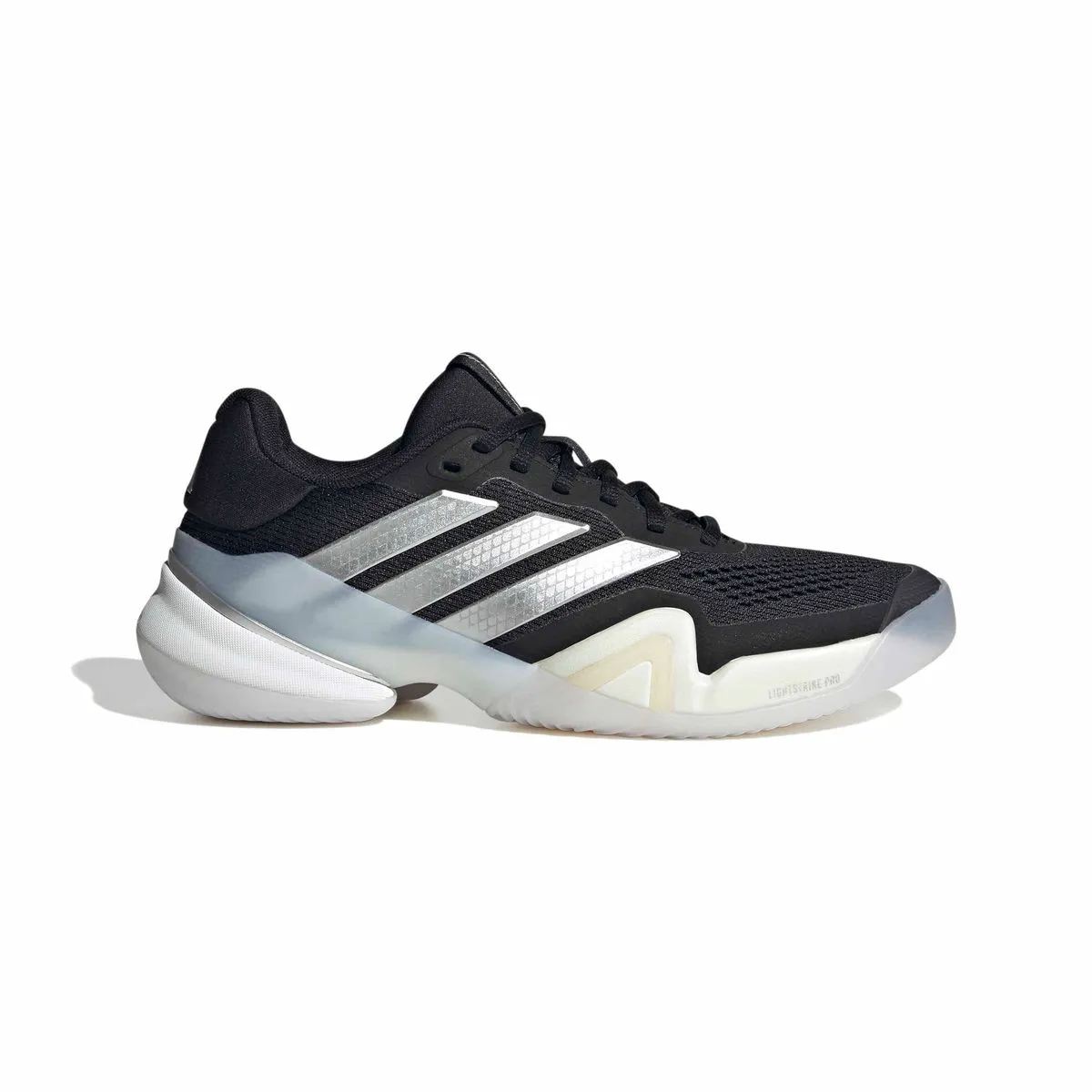 adidas Women's Barricade 14 Tennis Shoes - Core Black/Silver Metallic/White