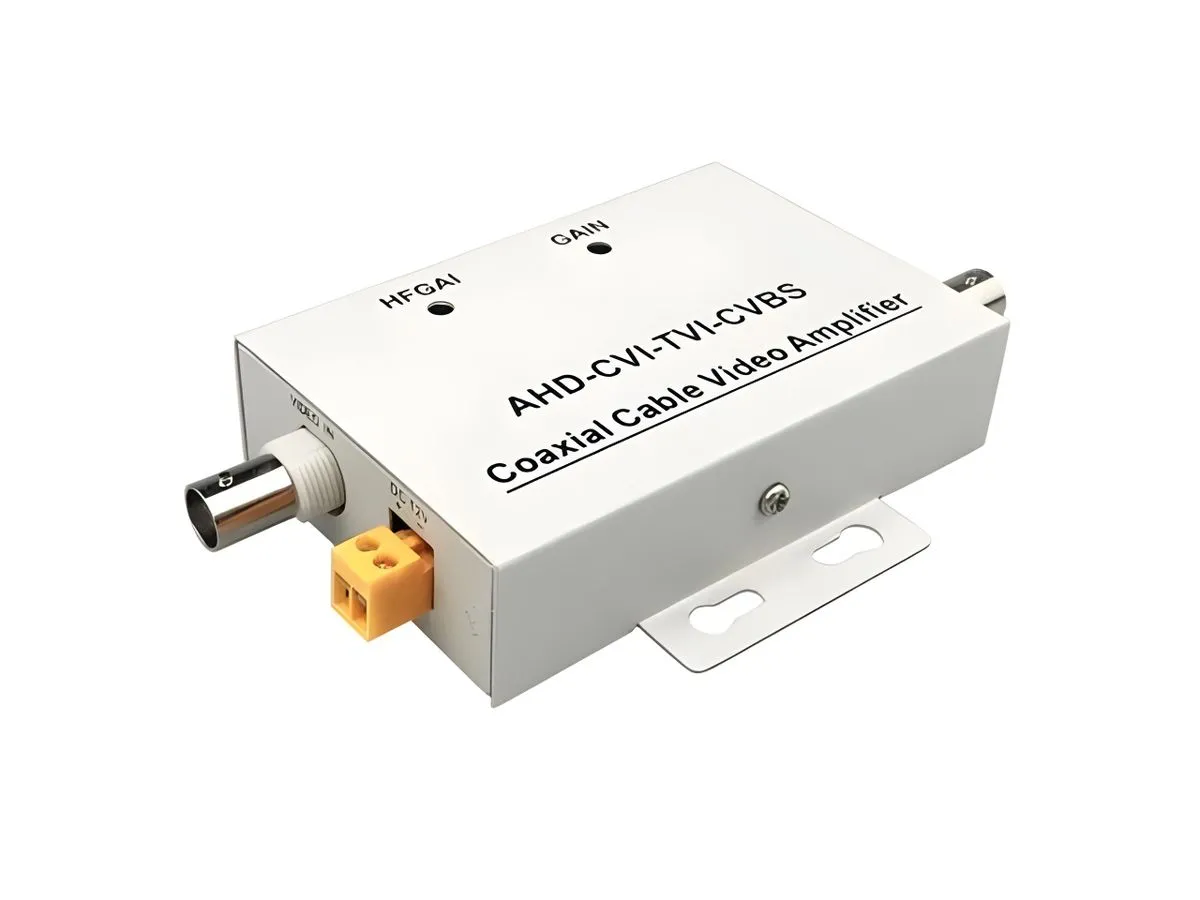 Video Signal Amplifier T1, BNC I/O, 12V, Adjustable Gain, 100m Transmission